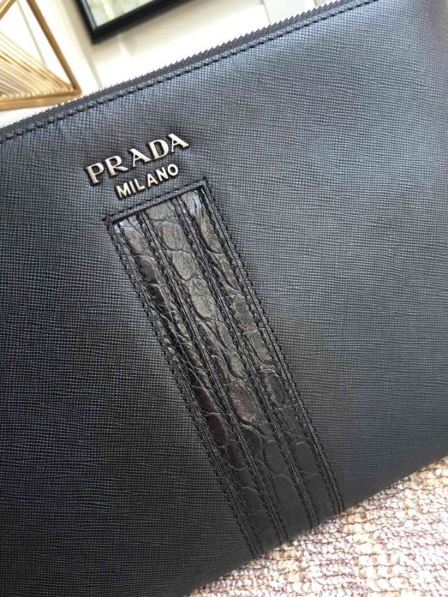 Replica Prada Large Pouch Black - premium-grade designer purse dupe