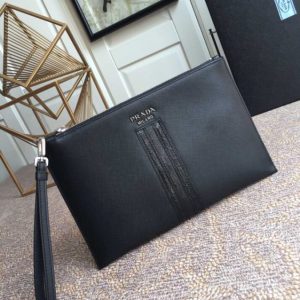 Replica Prada Large Pouch Black - high-accuracy replica luxury purse