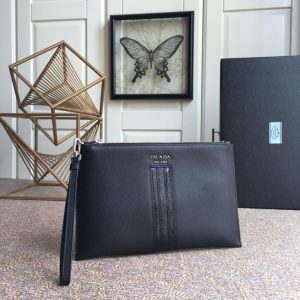 Replica Prada Large Pouch Black - high-end fake designer purse