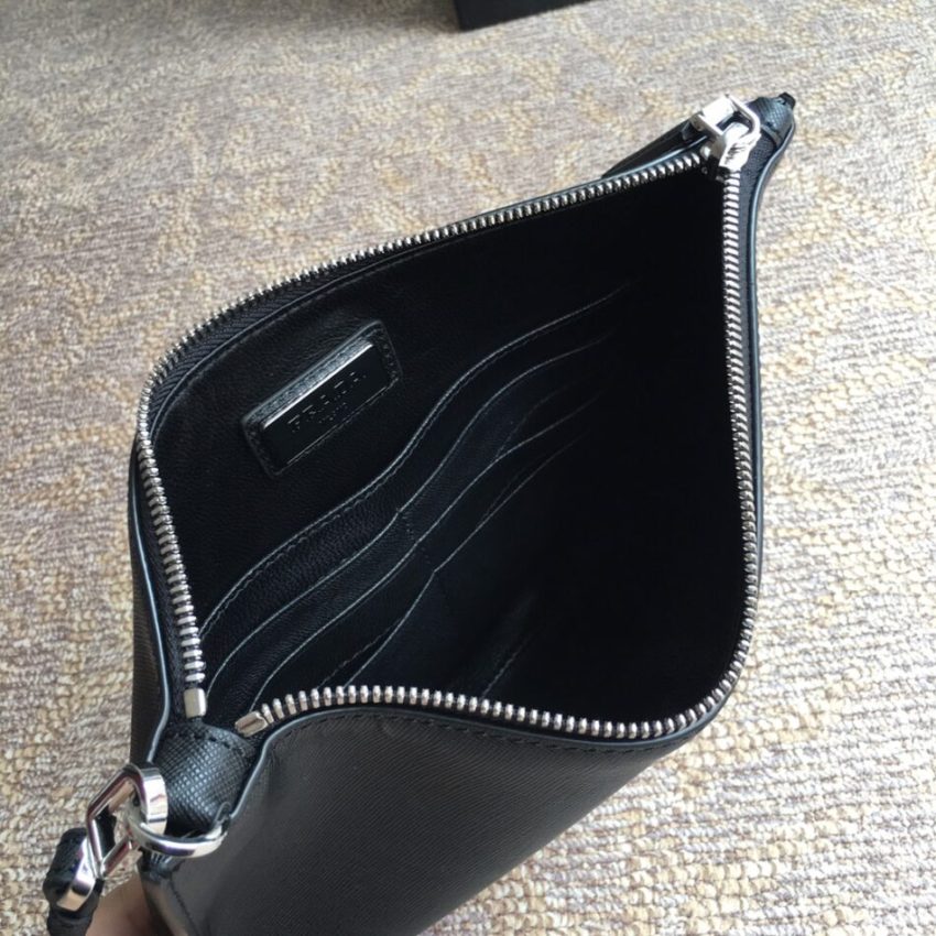 Replica Prada Large Pouch Black - near-authentic luxury replica handbag