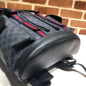 Replica Gucci Large Web Backpack Black - top-tier luxury replica shoulder bag