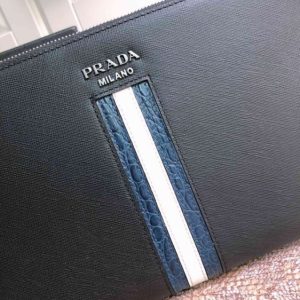 Replica Prada Large Pouch White Line - ultra-realistic fake designer tote