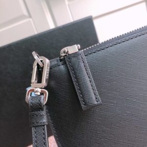 Replica Prada Large Pouch White Line - high-accuracy replica luxury purse
