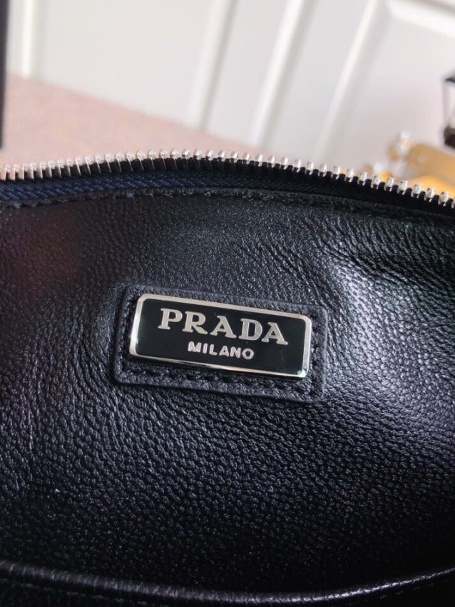 Replica Prada Large Pouch White Line - premium 1:1 fake handbag model