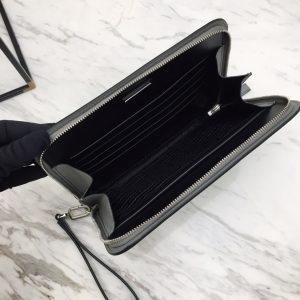 Replica Prada Saffiano New Pouch Grey - high-quality designer bag clone