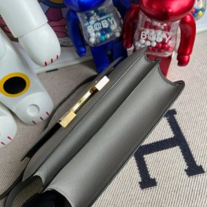 Replica Hermes Constance 18cm Grey - elite superclone designer purse