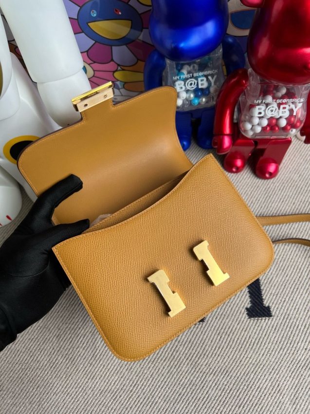 Replica Hermes Constance 18cm Brown - top-rated replica designer bag