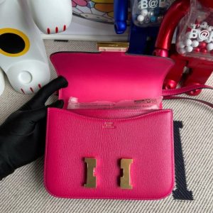 Replica Hermes Constance 18cm Bright Rose - elite superclone designer purse