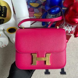 Replica Hermes Constance 18cm Bright Rose - premium-grade designer purse dupe