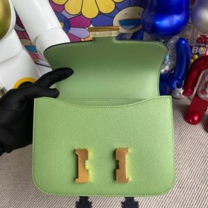 Replica Hermes Constance 18cm Light Green - high-quality designer bag clone