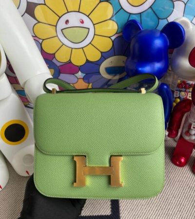 Replica Hermes Constance 18cm Light Green - high-end fake designer purse