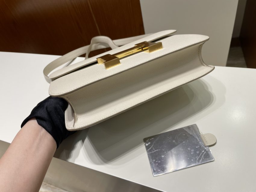Replica Hermes Constance 24cm Creamy White - premium 1:1 fake handbag model