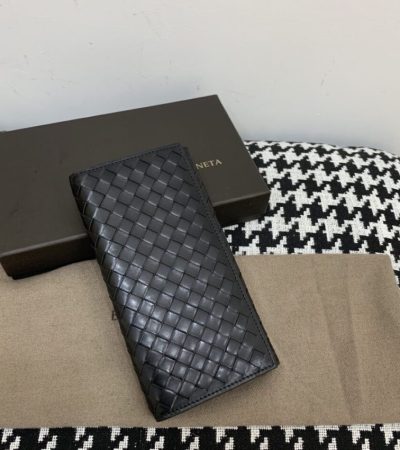 Replica Bottega Veneta Intrecciato Wallet Black - authentic-look luxury purse replica
