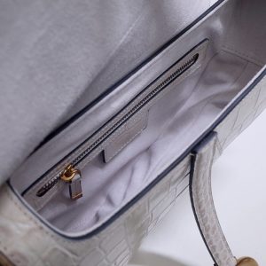 Replica Dior Saddle Bag Crocodile White - elite superclone designer purse