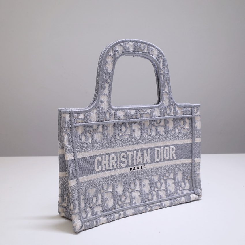 Replica Dior Tote Book Mini CD Grey - high-accuracy replica luxury purse