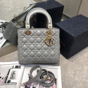 Replica Lady Dior Large Silver - authentic-look luxury purse replica