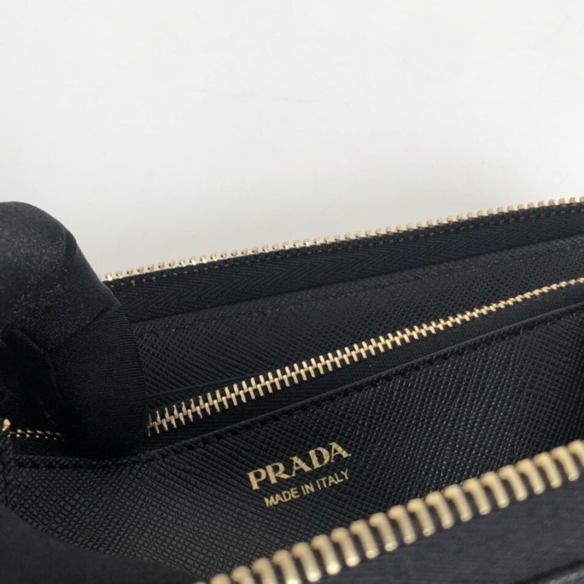 Replica Prada Saffiano Long Wallet Black - best quality luxury bag dupe