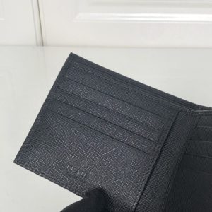 Replica Prada BiFold Wallet Black - high-end fake designer purse
