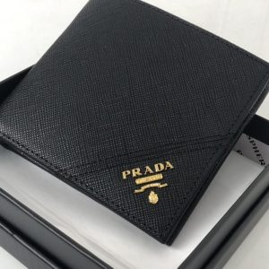Replica Prada BiFold Wallet Black - high-accuracy replica luxury purse