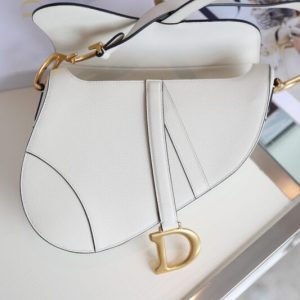 Replica Dior Saddle White Wool - high-quality designer bag clone