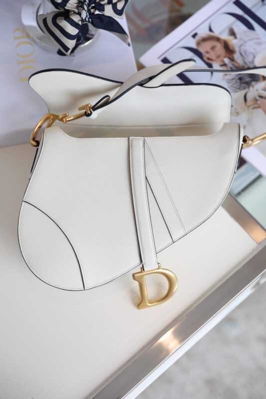 Replica Dior Saddle White Wool - high-quality designer bag clone