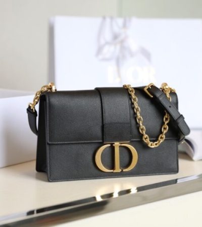 Replica Dior 30 Montaigne Black Grain - elite superclone designer purse