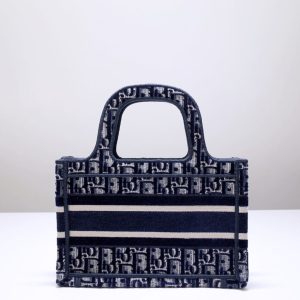 Replica Dior Tote Book Mini CD Blue - premium 1:1 fake handbag model
