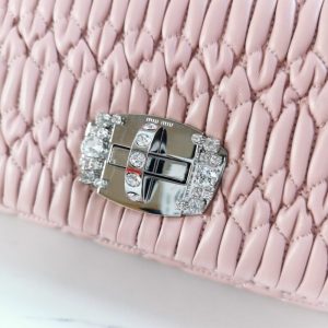 Replica Miu Miu Crystal Handbag Pink - high-quality designer bag clone