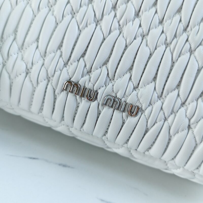 Replica Miu Miu Crystal Handbag White - top-rated replica designer bag