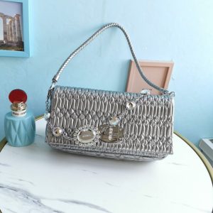 Replica Miu Miu Crystal Handbag Silver - best-selling designer handbag dupe