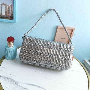 Replica Miu Miu Crystal Handbag Silver - authentic-look luxury purse replica