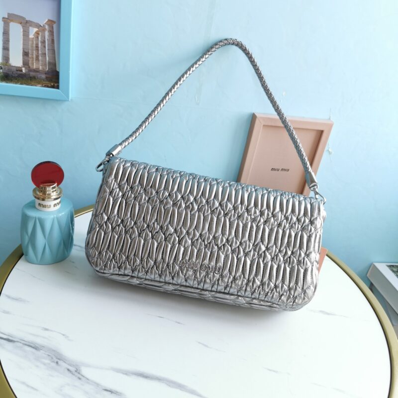 Replica Miu Miu Crystal Handbag Silver - authentic-look luxury purse replica