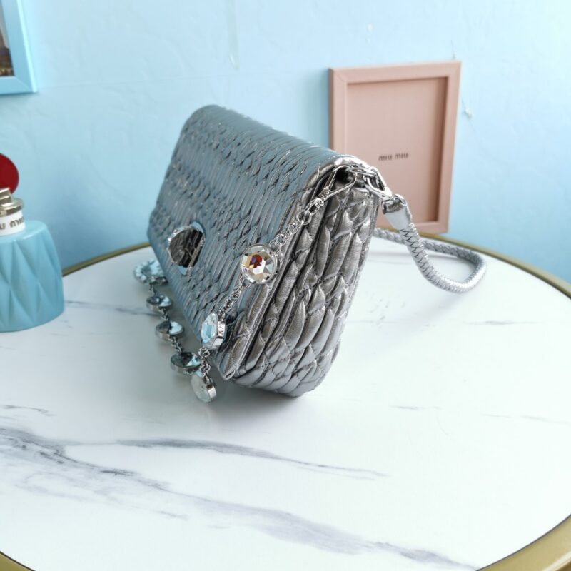 Replica Miu Miu Crystal Handbag Silver - best-selling designer handbag dupe