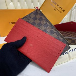 Replica Louis Vuitton Félicie Pochette Brown Grid - 1:1 designer replica handbag