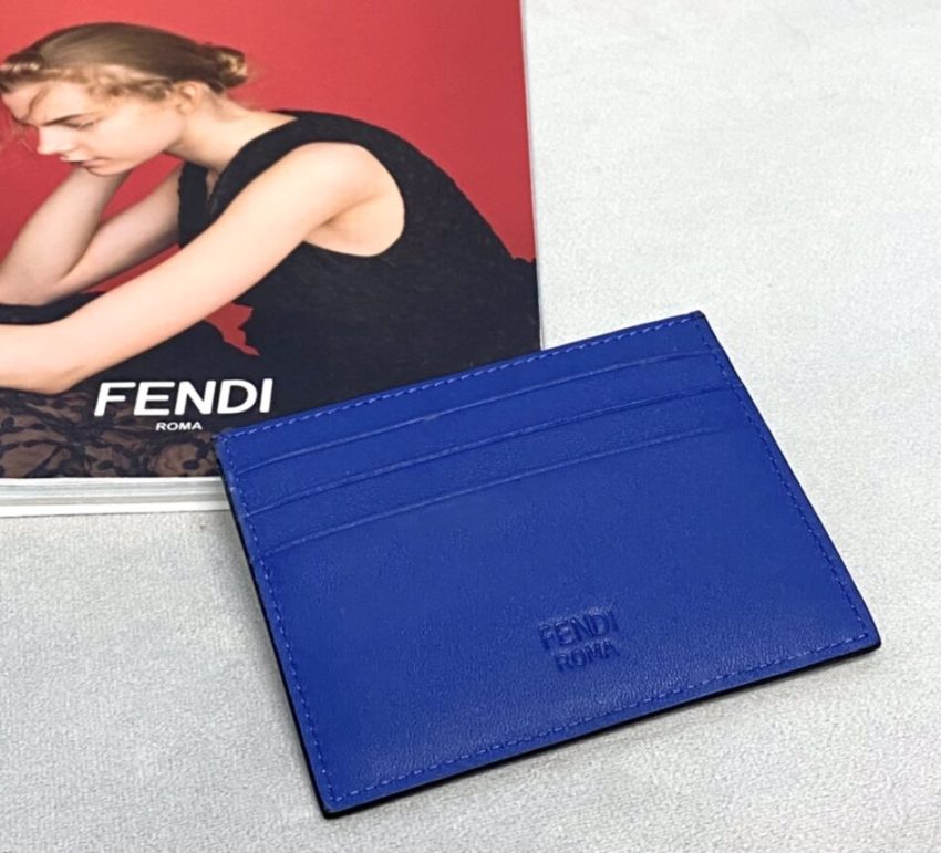 Replica Fendi Card Holder Blue - 1:1 designer replica handbag