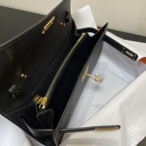 Replica Hermes Kelly Elan Black - top-rated replica designer bag
