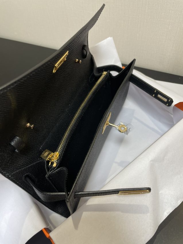 Replica Hermes Kelly Elan Black - top-rated replica designer bag