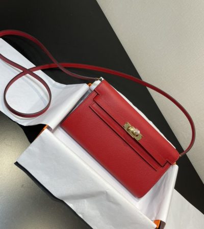 Replica Hermes Kelly Elan Red - authentic-look luxury purse replica