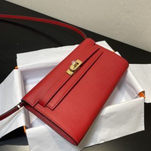 Replica Hermes Kelly Elan Red - realistic designer-inspired fake bag