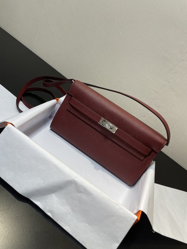 Replica Hermes Kelly Elan Bordeaux - top-tier luxury replica shoulder bag