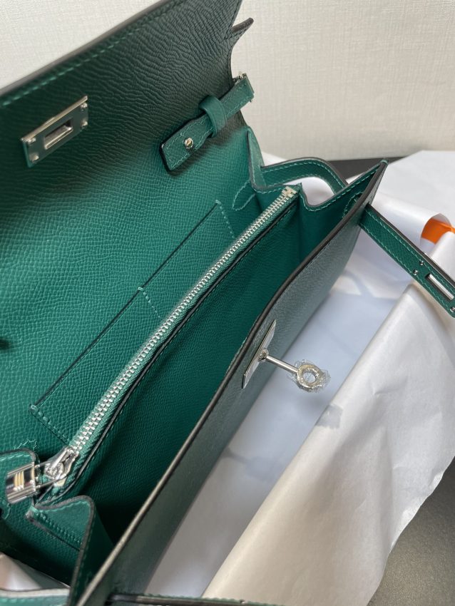 Replica Hermes Kelly Elan Green - realistic designer-inspired fake bag