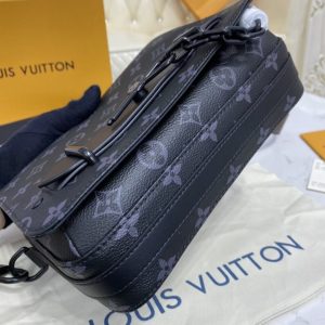 Replica Louis Vuitton Steamer Messenger Black Canvas - top-rated replica designer bag