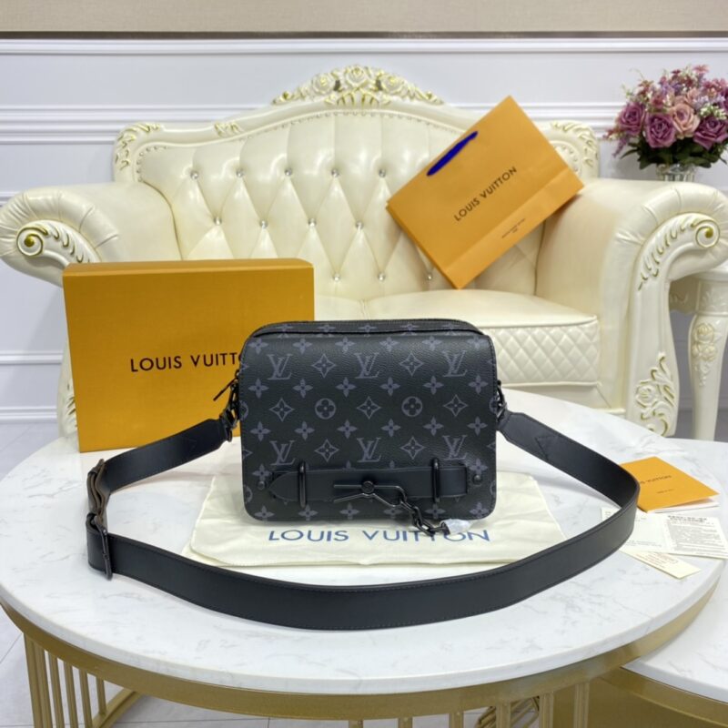 Replica Louis Vuitton Steamer Messenger Black Canvas - best-selling designer handbag dupe