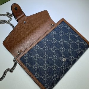 Replica Gucci Dionysus GG Chain Wallet Denim Blue - high-accuracy replica luxury purse