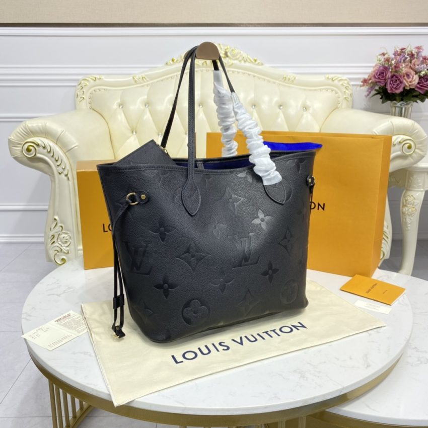 Replica Louis Vuitton Neverfull MM Full Black - top-rated replica designer bag