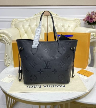 Replica Louis Vuitton Neverfull MM Full Black - premium-grade designer purse dupe