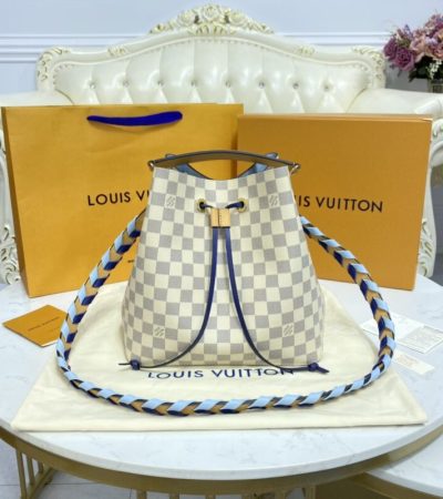 Replica Louis Vuitton NeoNoe BB White Grid - premium-grade designer purse dupe