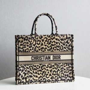Replica Dior Tote Book Leopard Print - 1:1 designer replica handbag