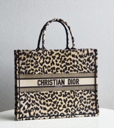 Replica Dior Tote Book Leopard Print - 1:1 designer replica handbag