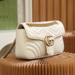 Replica Gucci GG Marmont Medium White - high-accuracy replica luxury purse